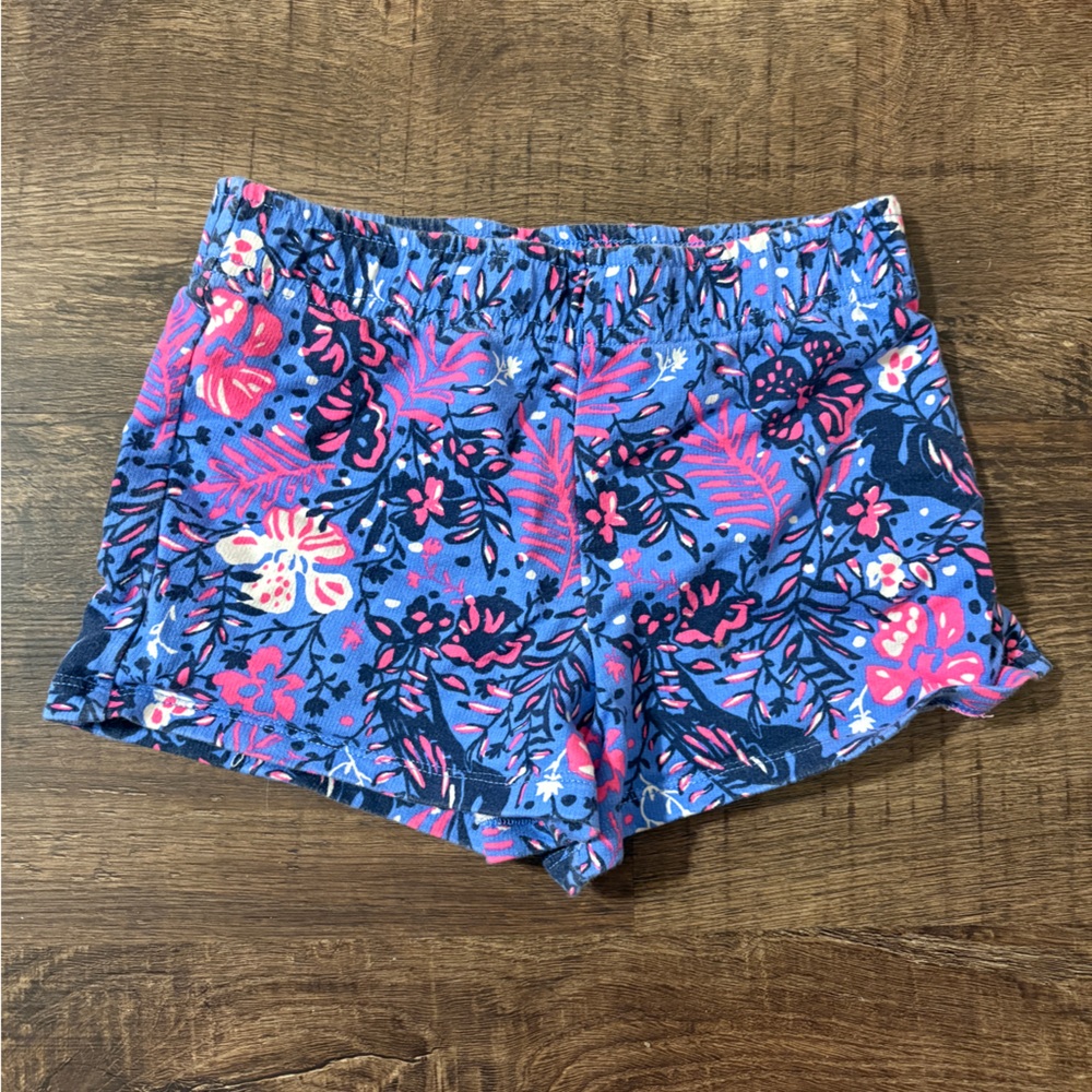 Lilly Pulitzer Girls Vibrant Floral Sweat Terry Shorts Sz M